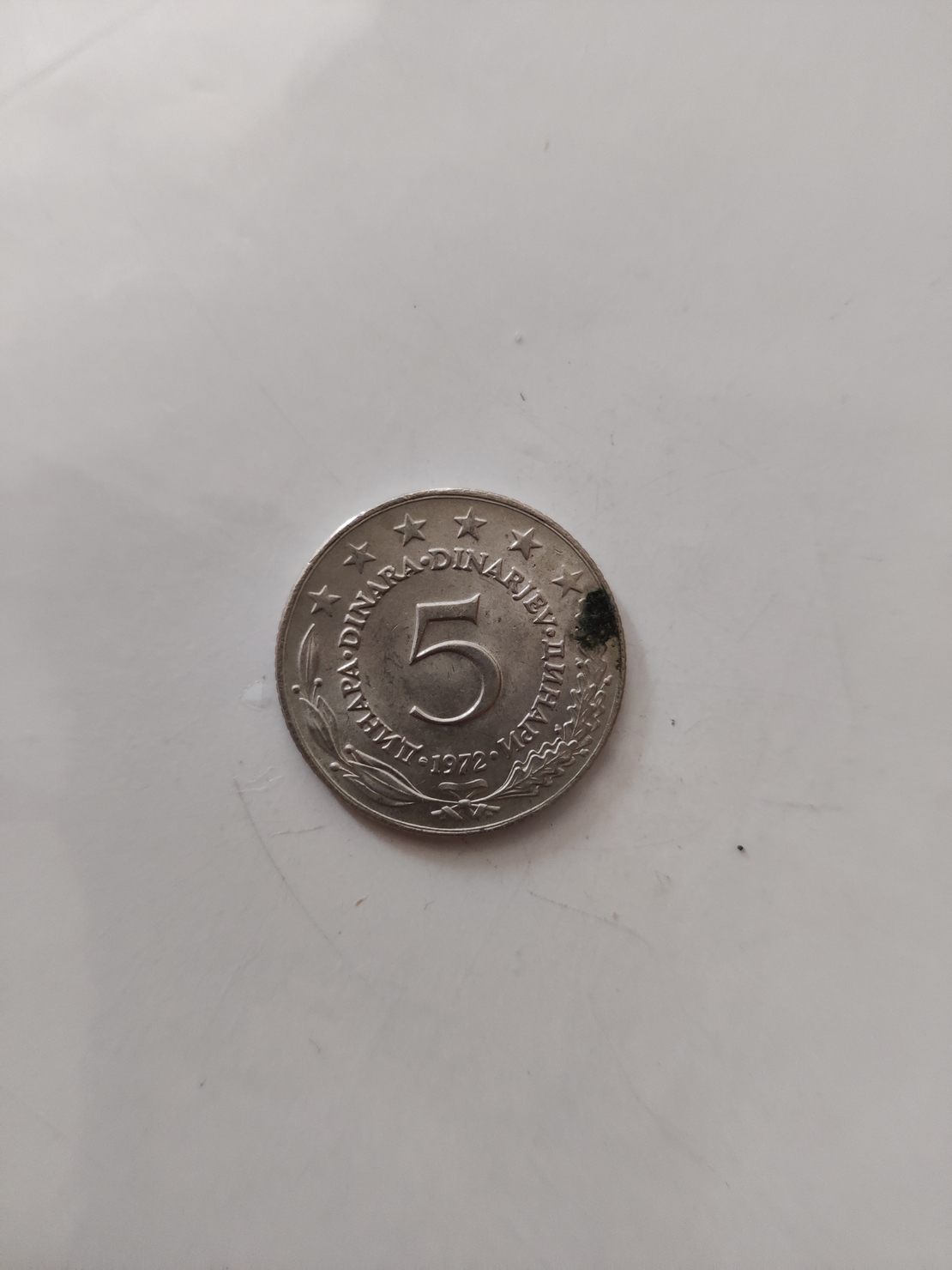 5 dinari, 1972