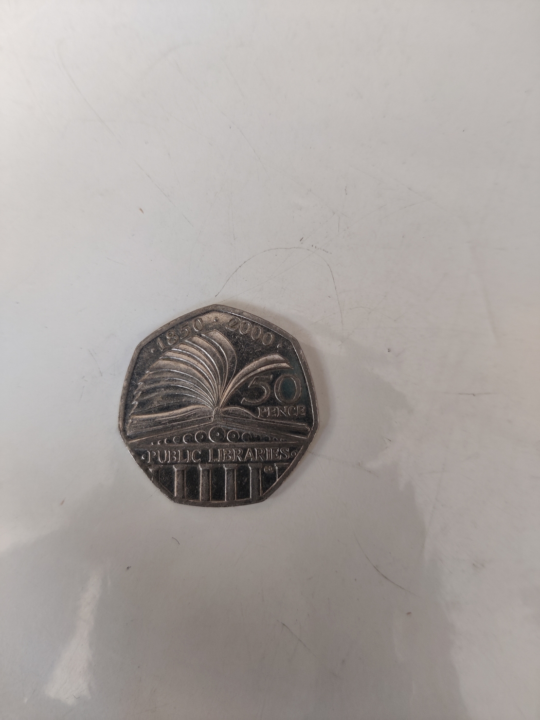 50 pence, 1850-2000