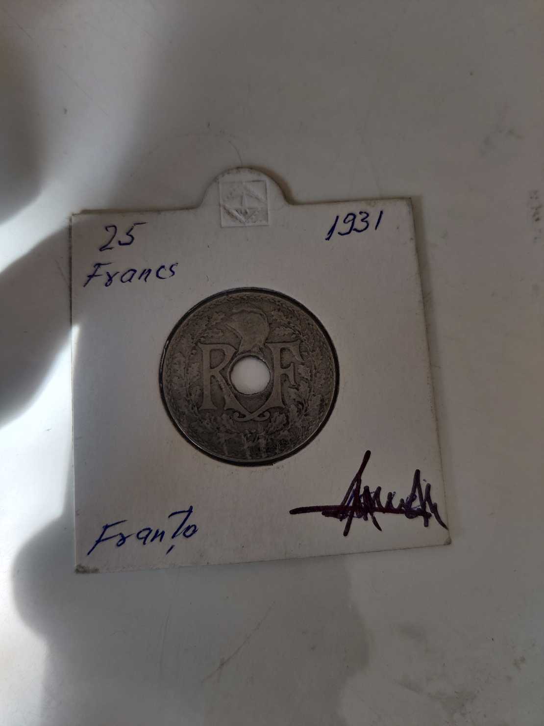 25 francs, 1931