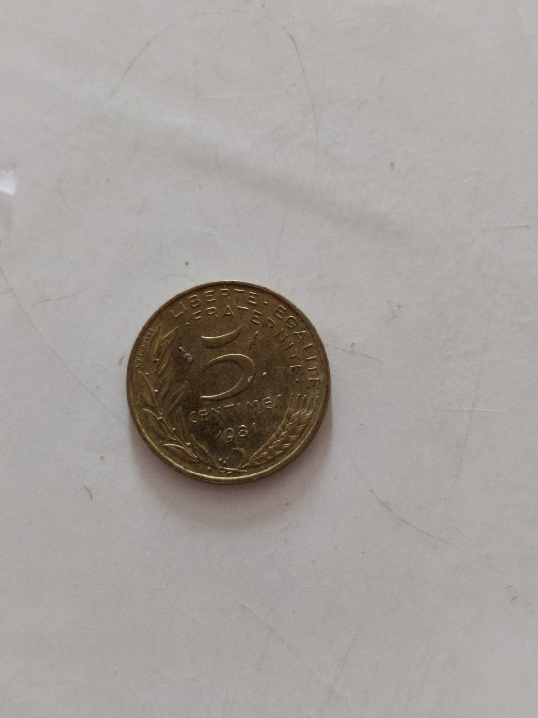 5 centimes, 1981