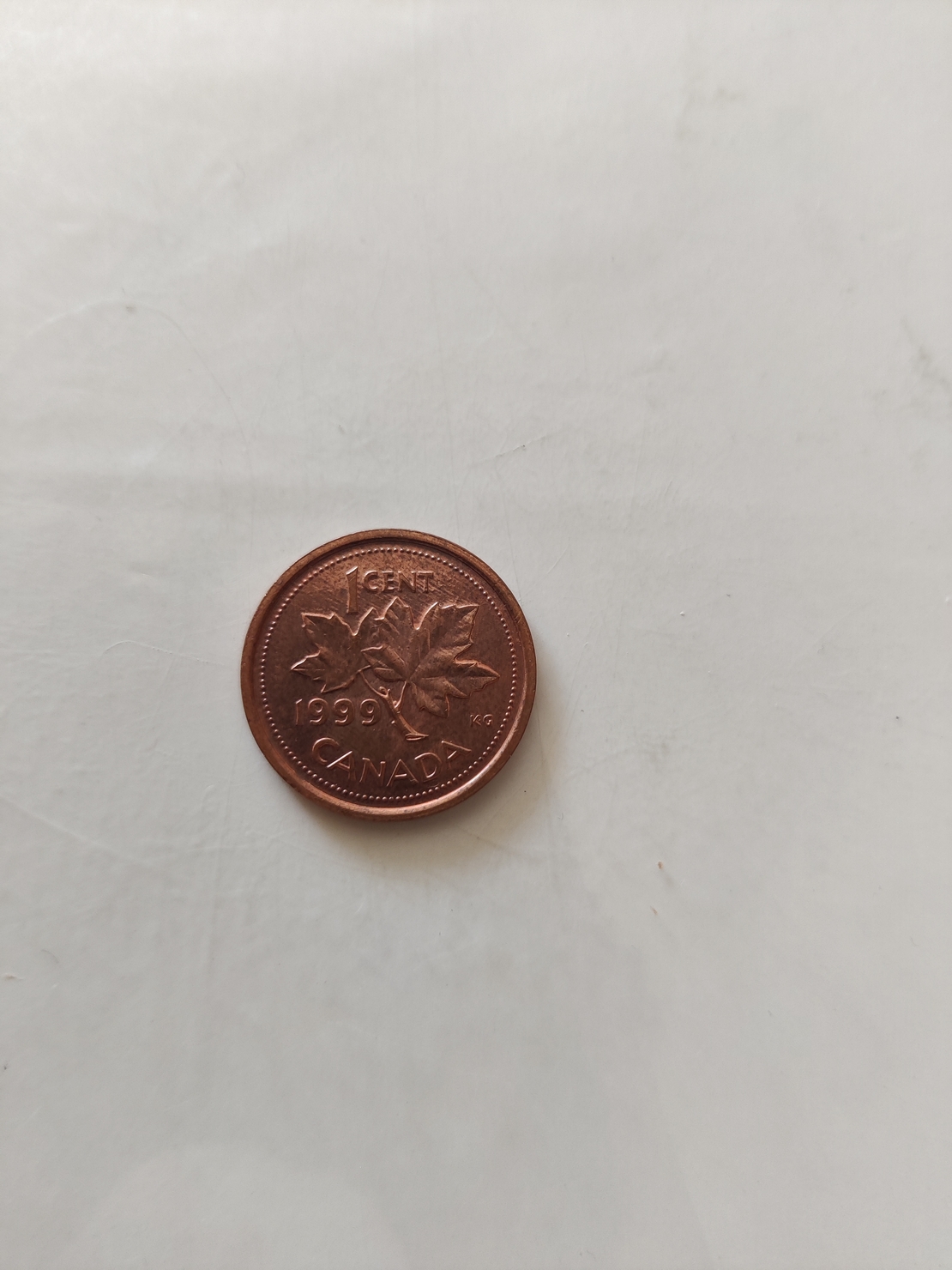 One cent, Canada, 1999