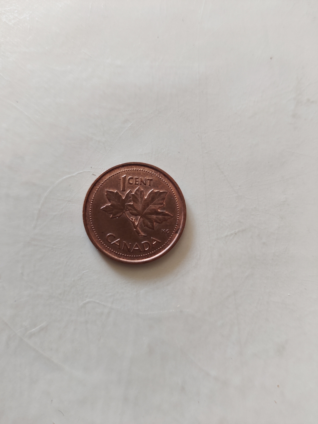 One cent, Canada, 1952-2002