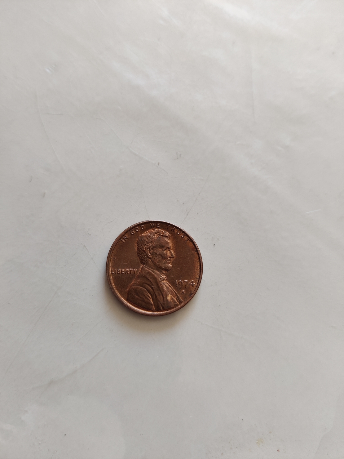 One cent, 1974