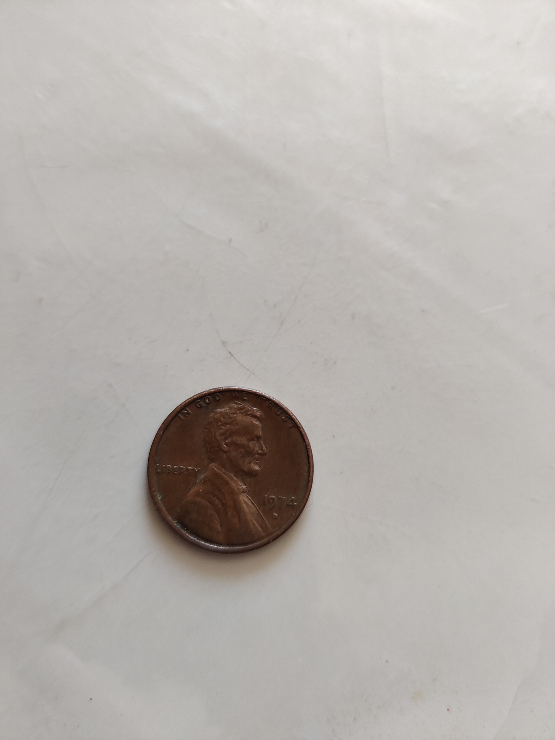 One cent, 1974