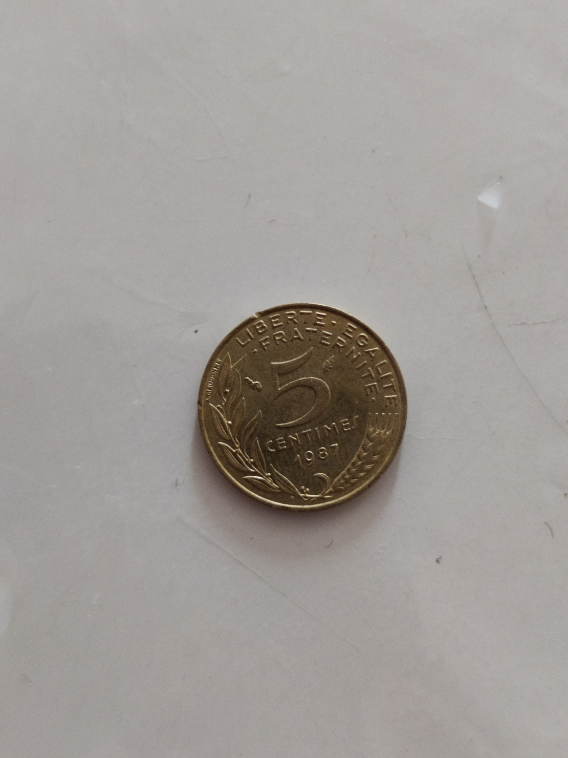 5 centimes, 1987
