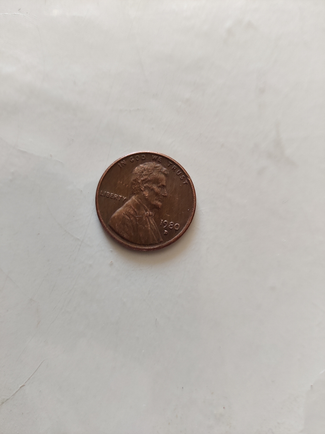 One cent, 1980