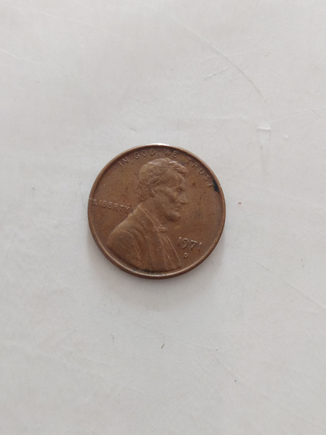 One cent, 1971