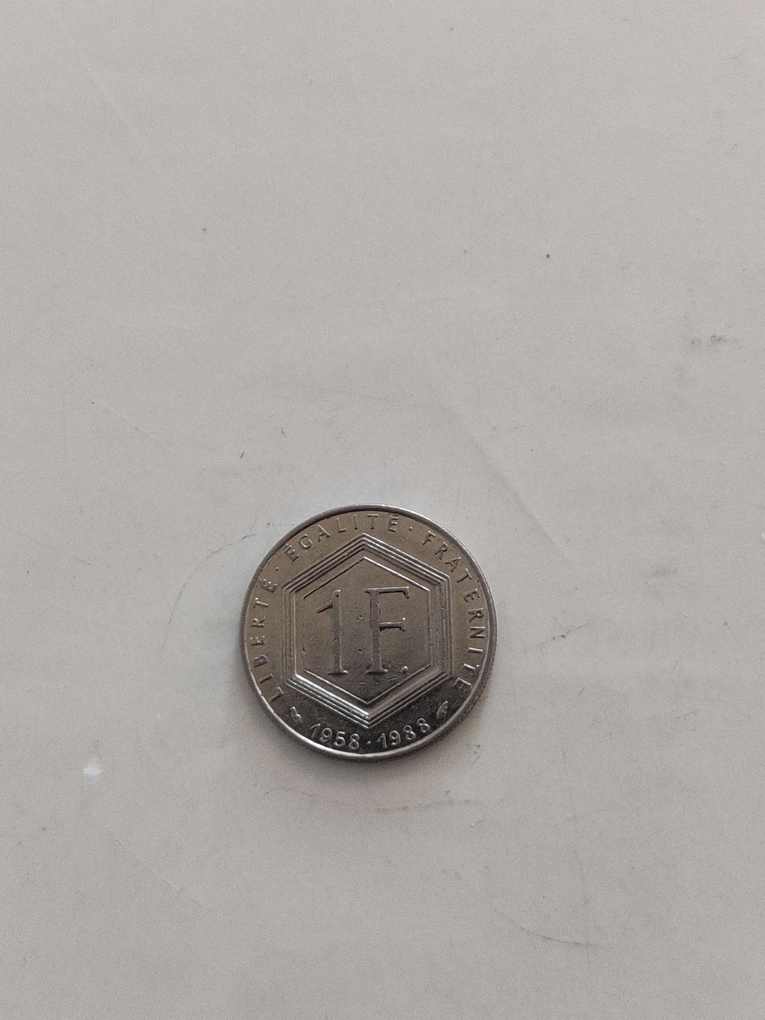 1 franc, 1958-1988