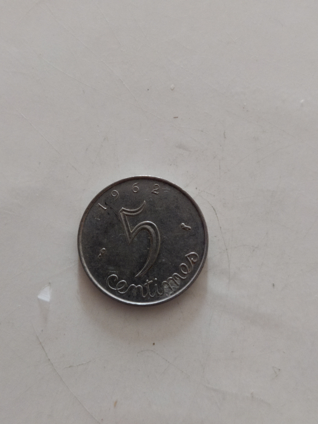 5 centimes, 1962
