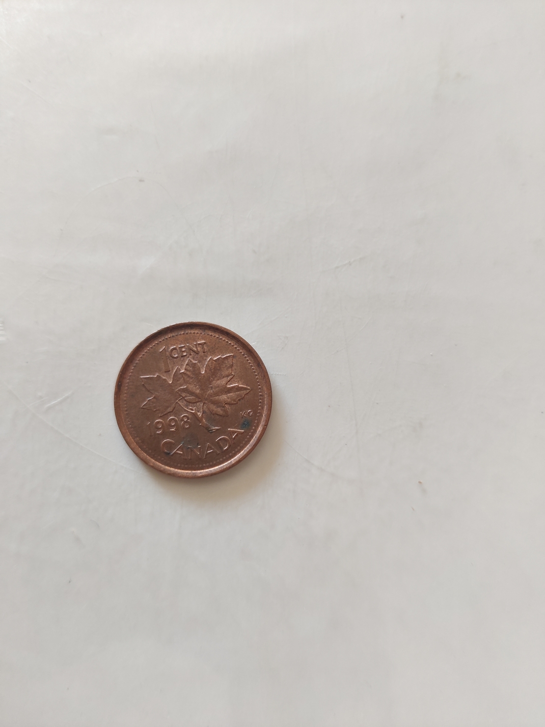 One cent, Canada, 1998