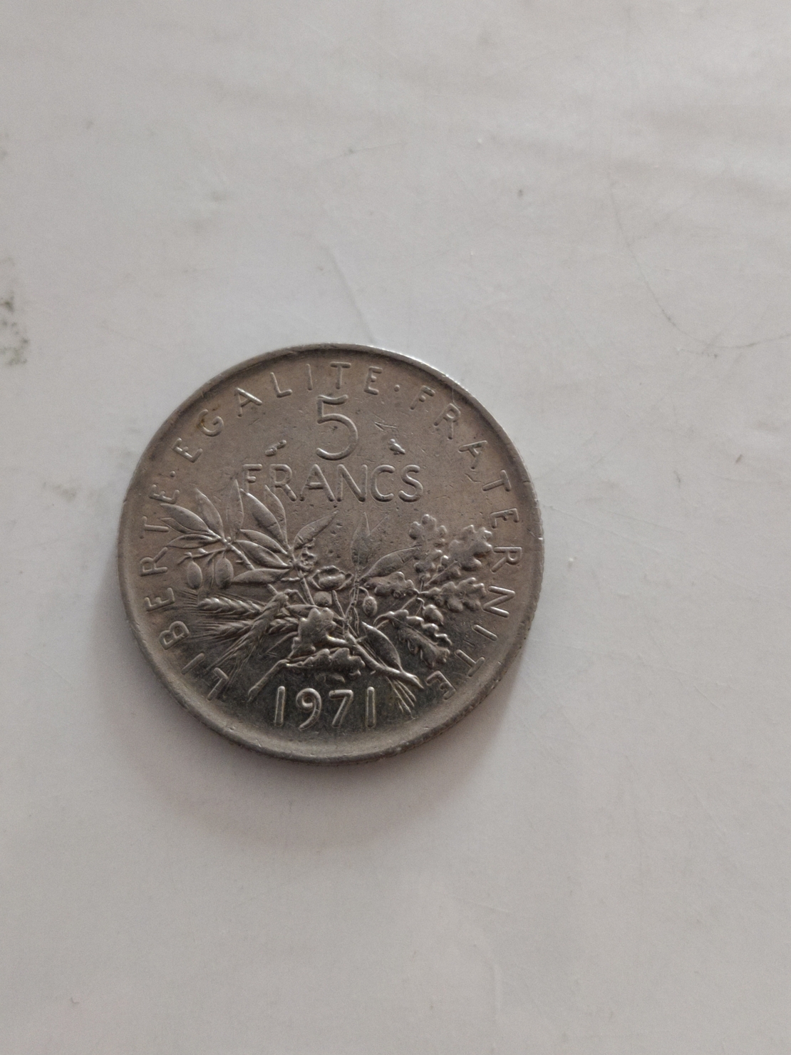 5 francs, 1971