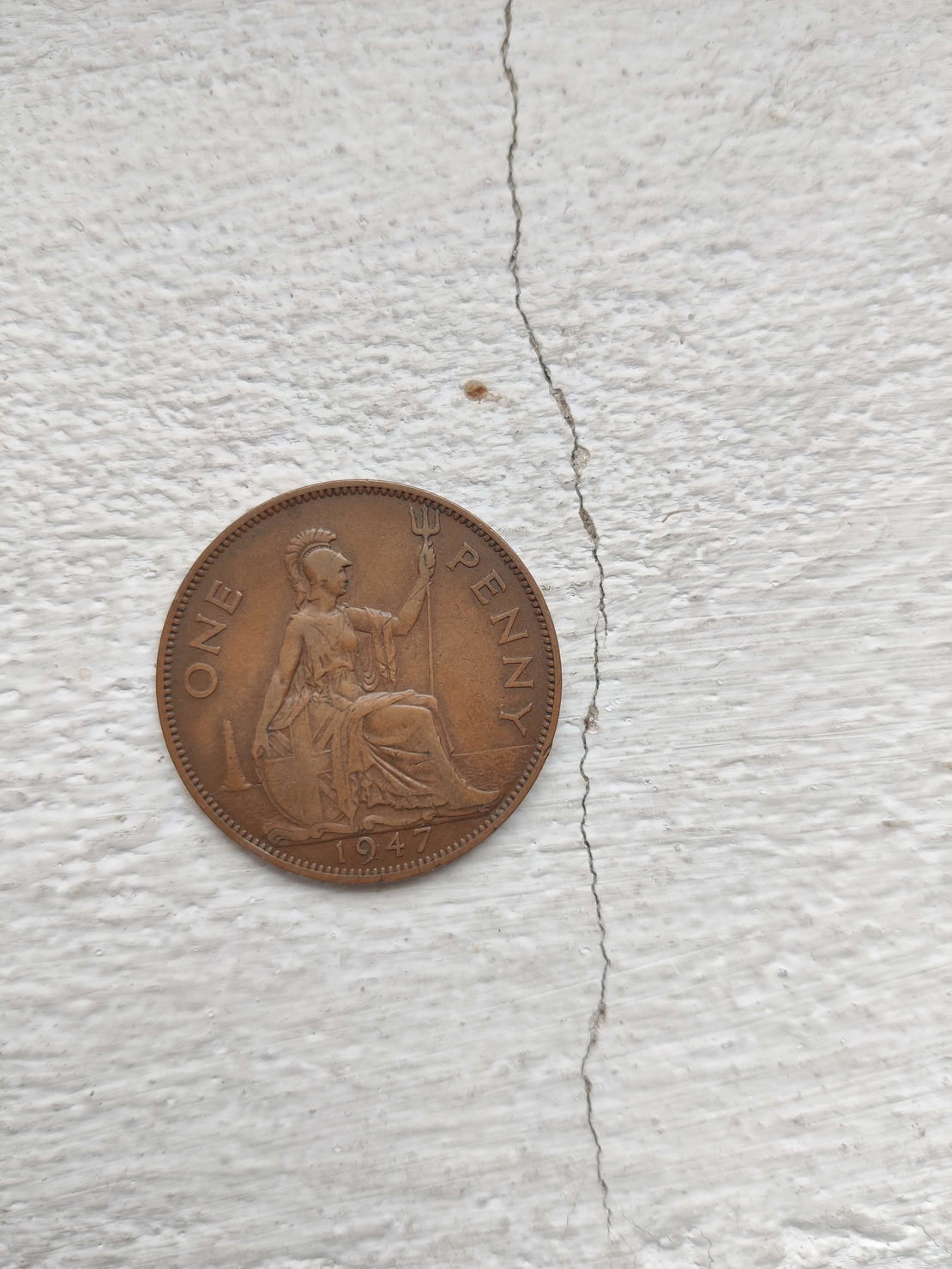 One penny, 1947