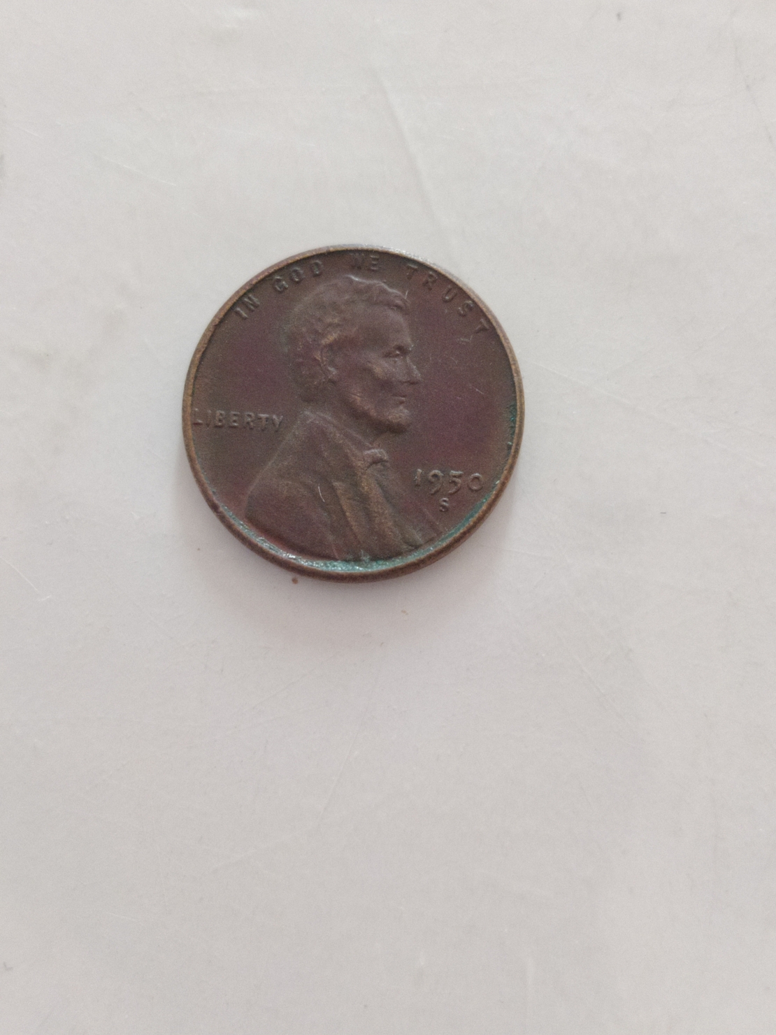 One cent, 1950