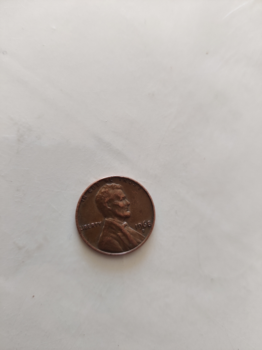 One cent, 1968