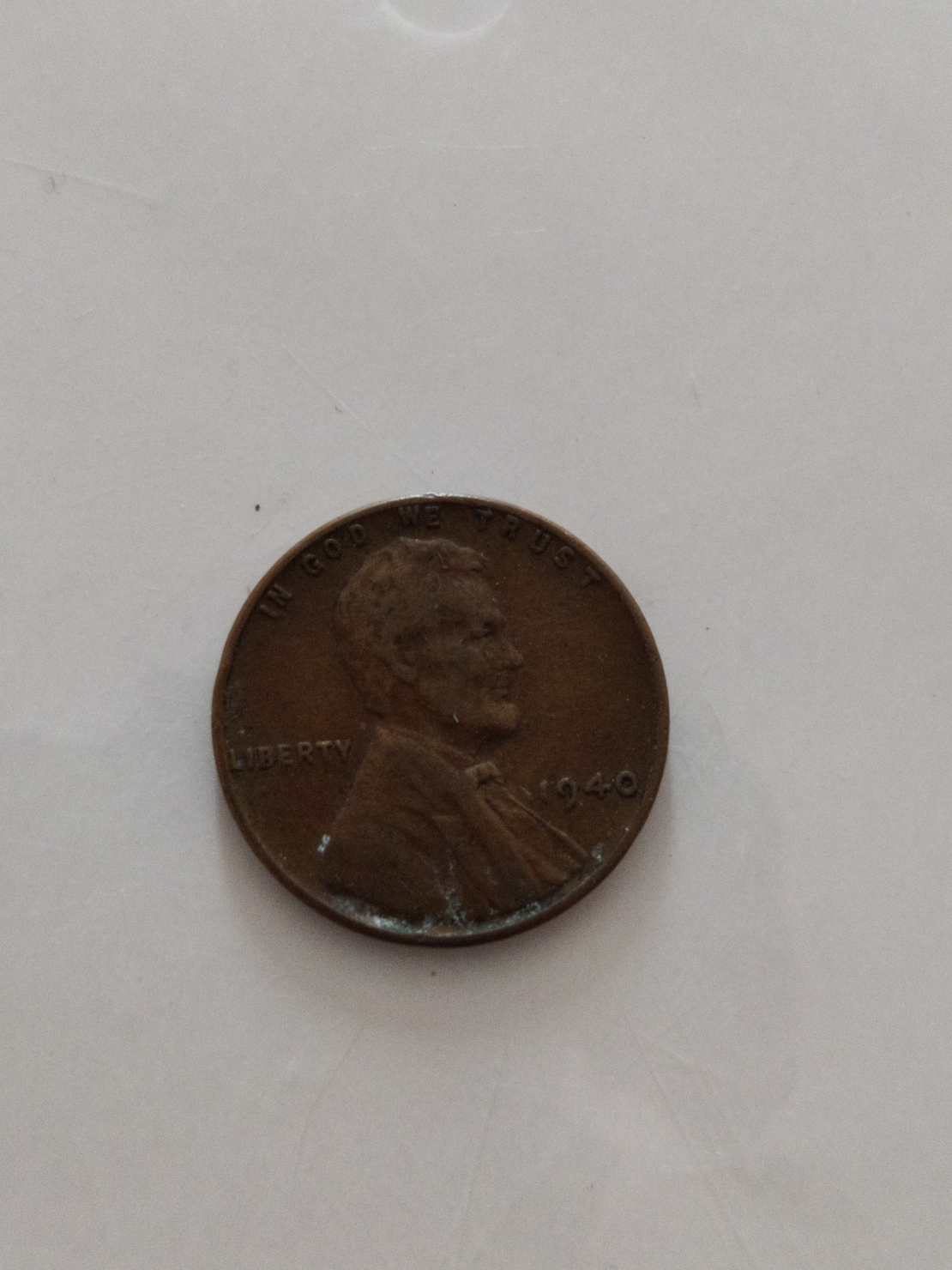 One cent, 1940