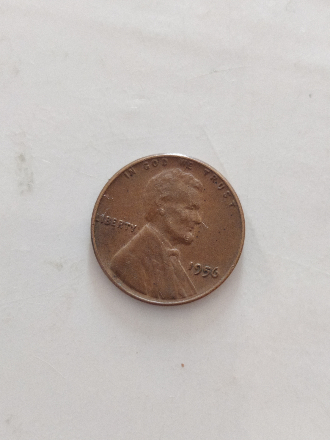 One cent, 1956