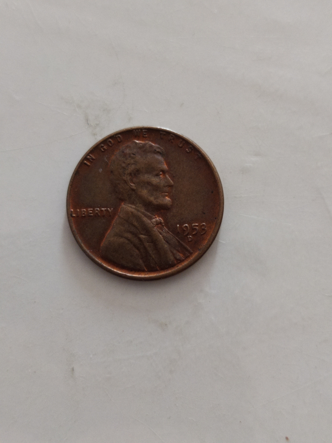 One cent, 1953