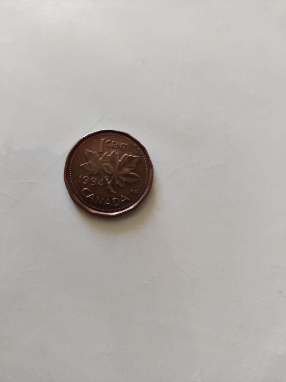 One cent, Canada, 1994