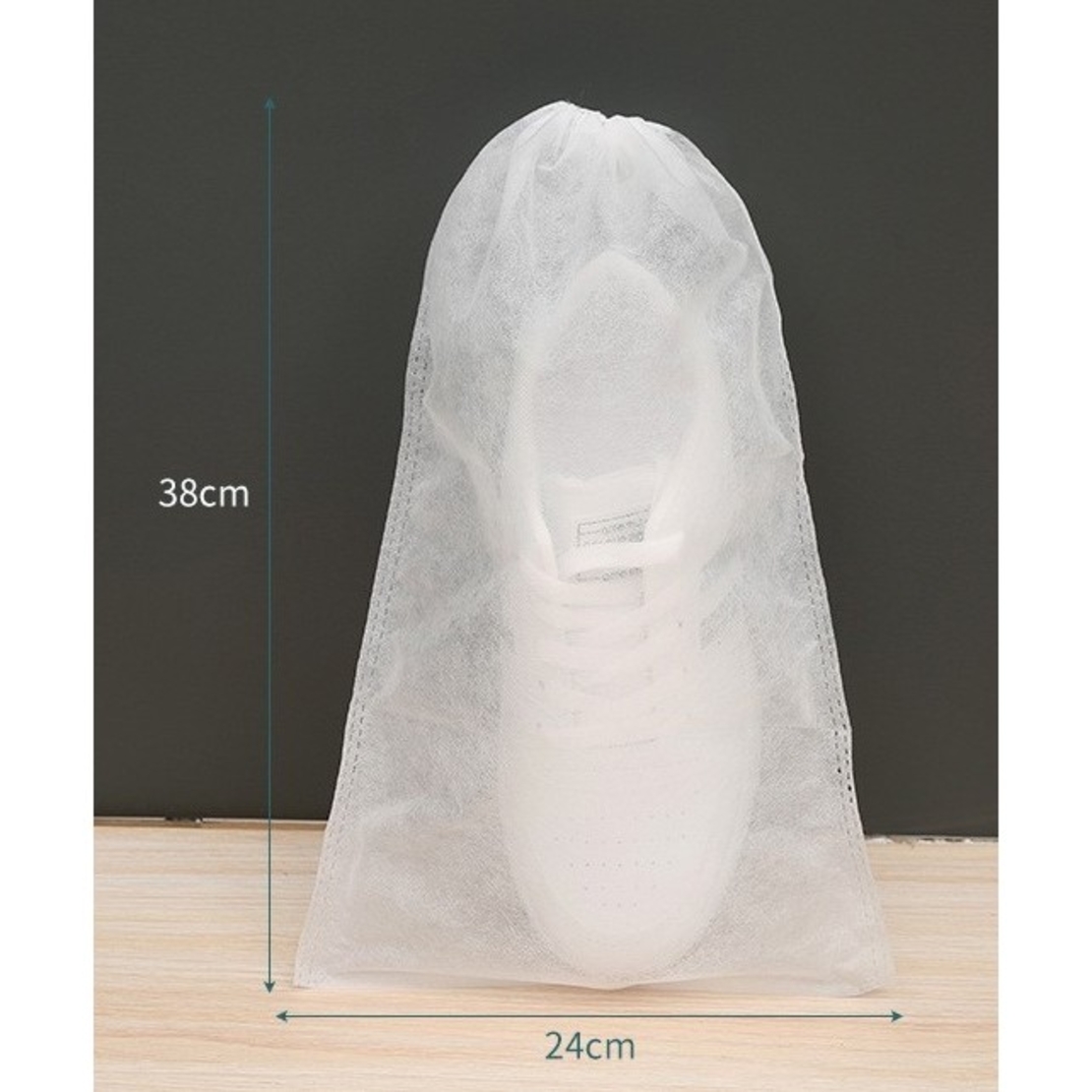 Set 50 de Saci de Depozitare Incaltaminte, Flippy, de Protectie, pentru Voiaj, Netesut, Rezistenti la Praf, Protectie Solara, Anti-Ingalbenire, 38x24 cm, Marime Mica, Transparent