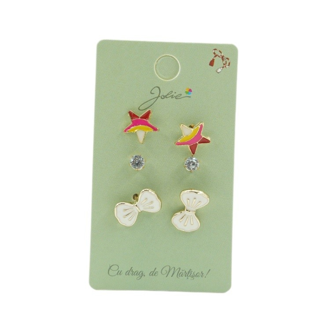 Set 3 Perechi Cercei Stea, Piatra, Fundita