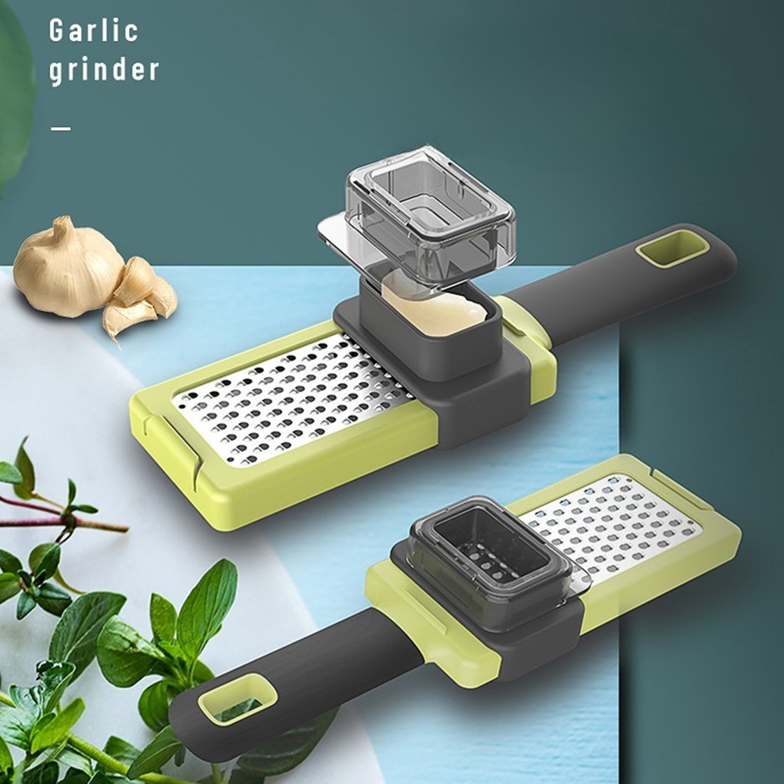 Razatoare Multifunctionala, Flippy, pentru Ustuoi, Branza, Cascaval, 20.3 x 5.8 x 3.3 cm, Verde/Gri