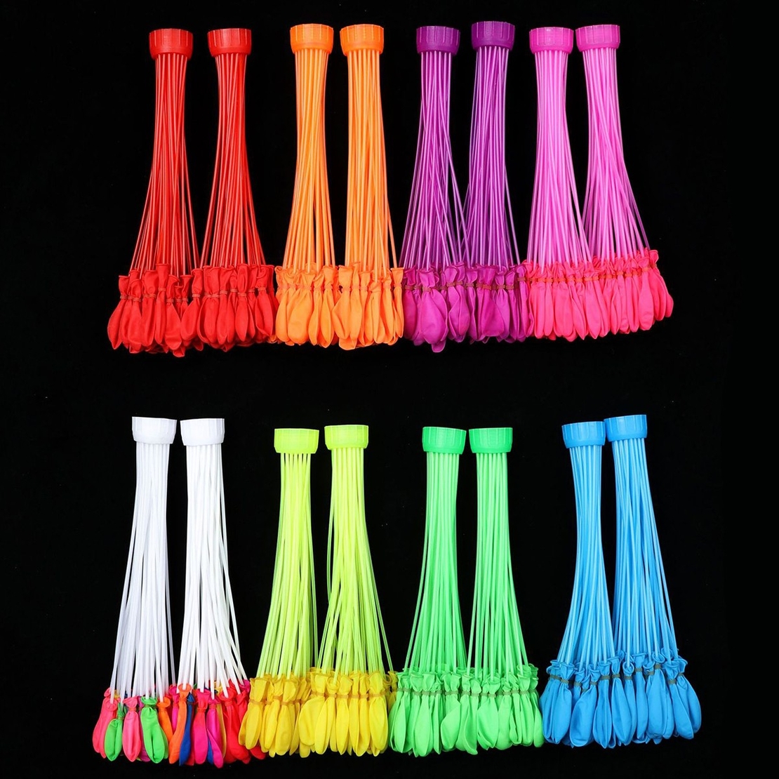 Baloane de Apa pentru Distractii, Flippy, Baloane cu Umplere Rapida, Baloane de Lupta cu Apa, 111 bucati, din Emulsie, Multicolor