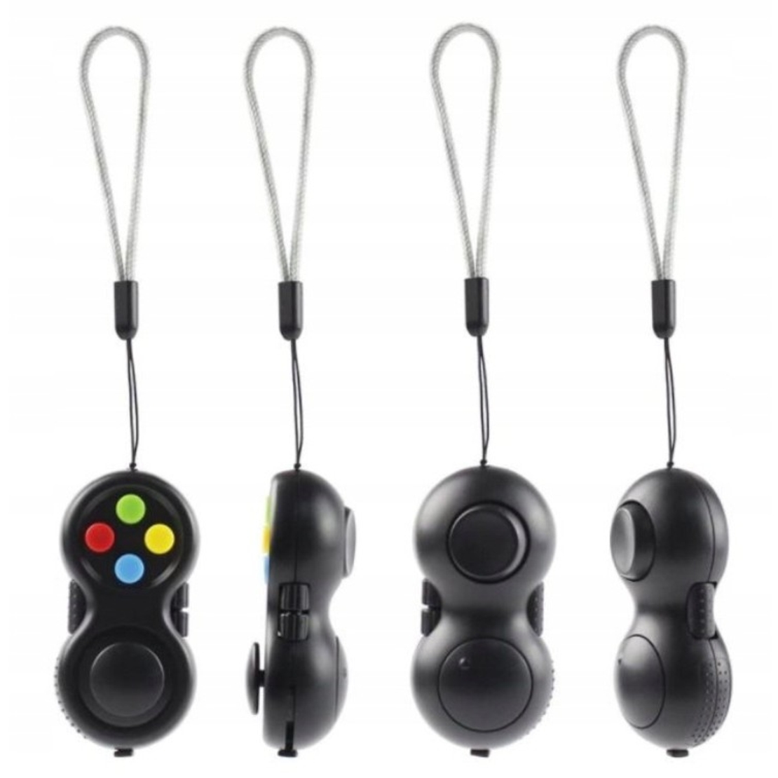 Jucarie Interactiva, Flippy, Model Fidget Pad, Antistres, +3 Ani, Functii Multiple, 5.5 x 3.5 x 11 cm, Negru