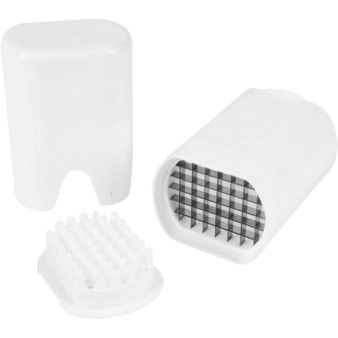 Feliator de Fructe si Legume, Flippy, din Plastic si Otel, Mecanic, Taiere 1.2 cm Grosime, 14 x 9.5 x 8 cm, Alb