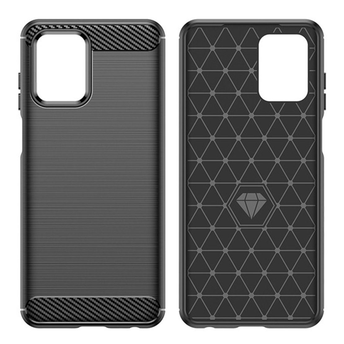 Husa de Protectie pentru Motorola Moto G13 / G23, Flippy, Protectie 360, din TPU cu element de Carbon, Anti Alunecare, 1.8 mm, Negru