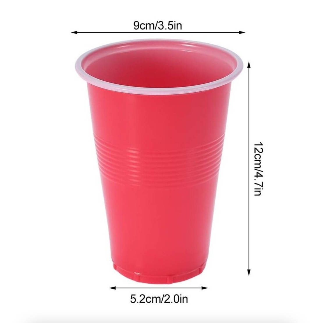 Joc de Baut BEER PONG, Flippy, Set din 12 Mingi de Tenis si 12 Pahare Reutilizabile, Joc Interactiv pentu Adulti, Albastru Rosu