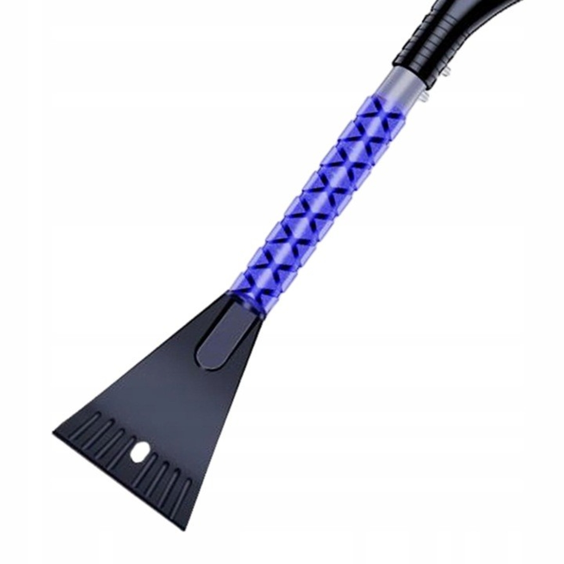 Perie de Zapada cu Racleta pentru Masina, Flippy, Multifunctionala, Demontabila, cu Maner Antiderapant, Aluminiu, Plastic, Fragmentarea Ghetii de pe Parbriz, Solutia pentru Iarna, pentru Dezghetare, 68x24x11.1 cm, Albastru
