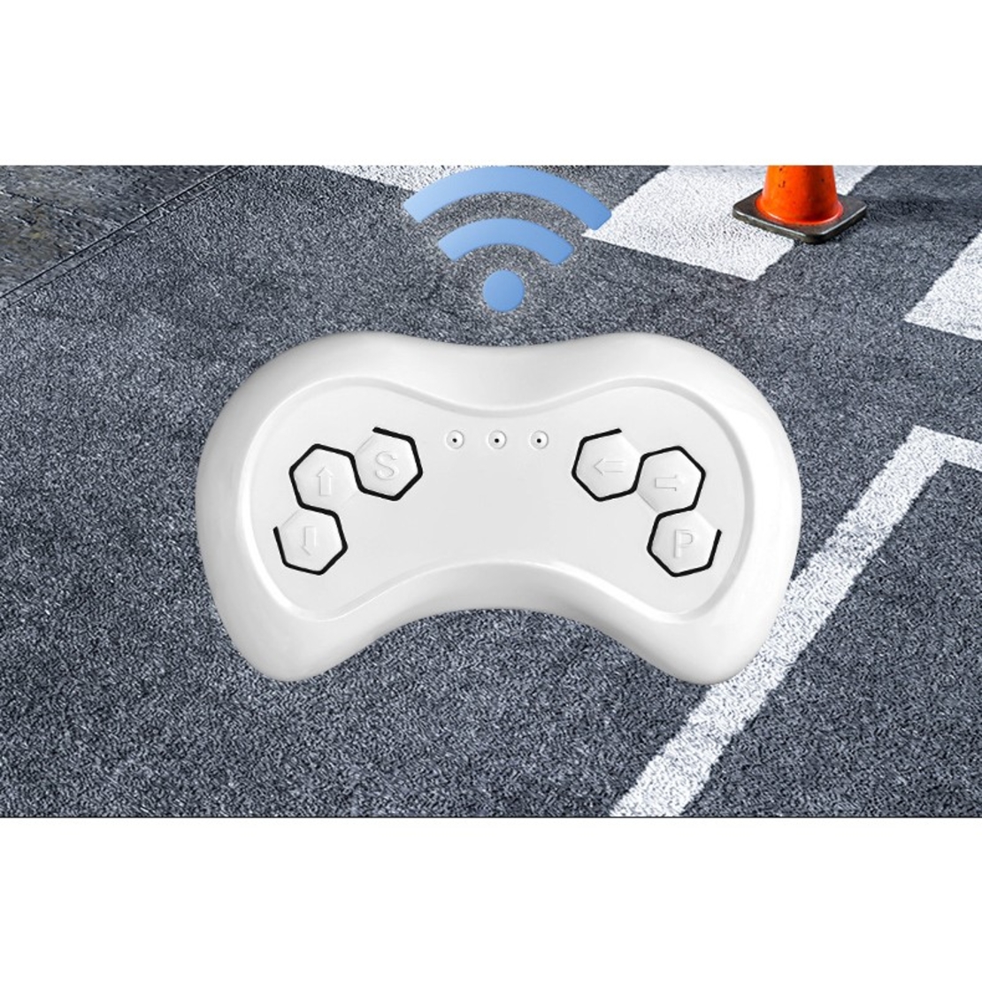 Masina Electrica pentru Copii, Flippy, Off-Road, Conectare Bluetooth, telecomanda, Tractiune Spate, Lumina Intermitenta, Baterie 12V 7Ah, 120 x 63 x 68cm, Albastru