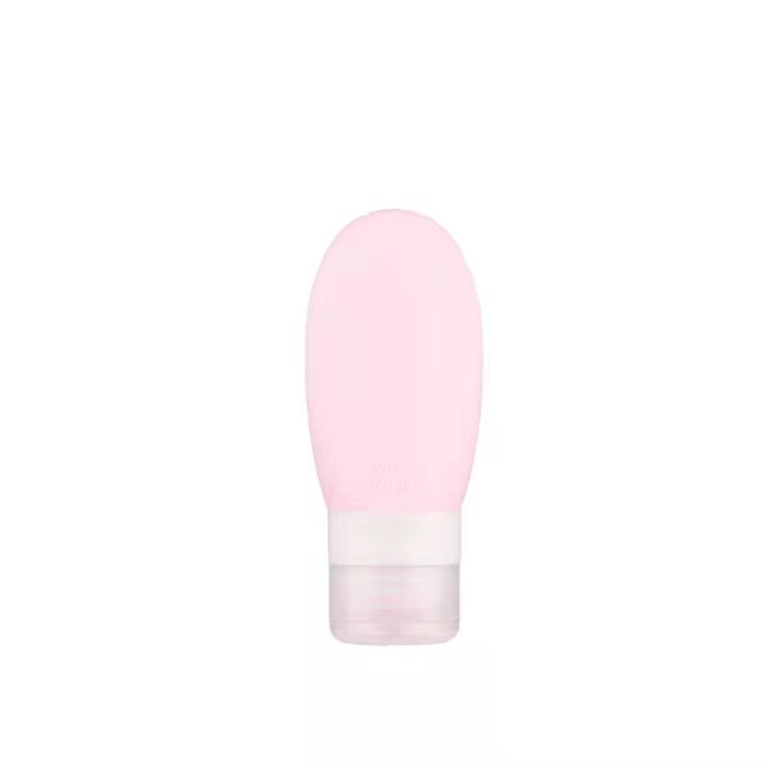 Recipient Portabil din Silicon Elegant de Voiaj, Sticla de Calatorie, Flippy, Potrivita pentru Lotiune, Sampon si Alte Lichide, Anti-scurgere, cu Posibilitate de Reumplere, Capacitate 90mL, 14cm, Roz