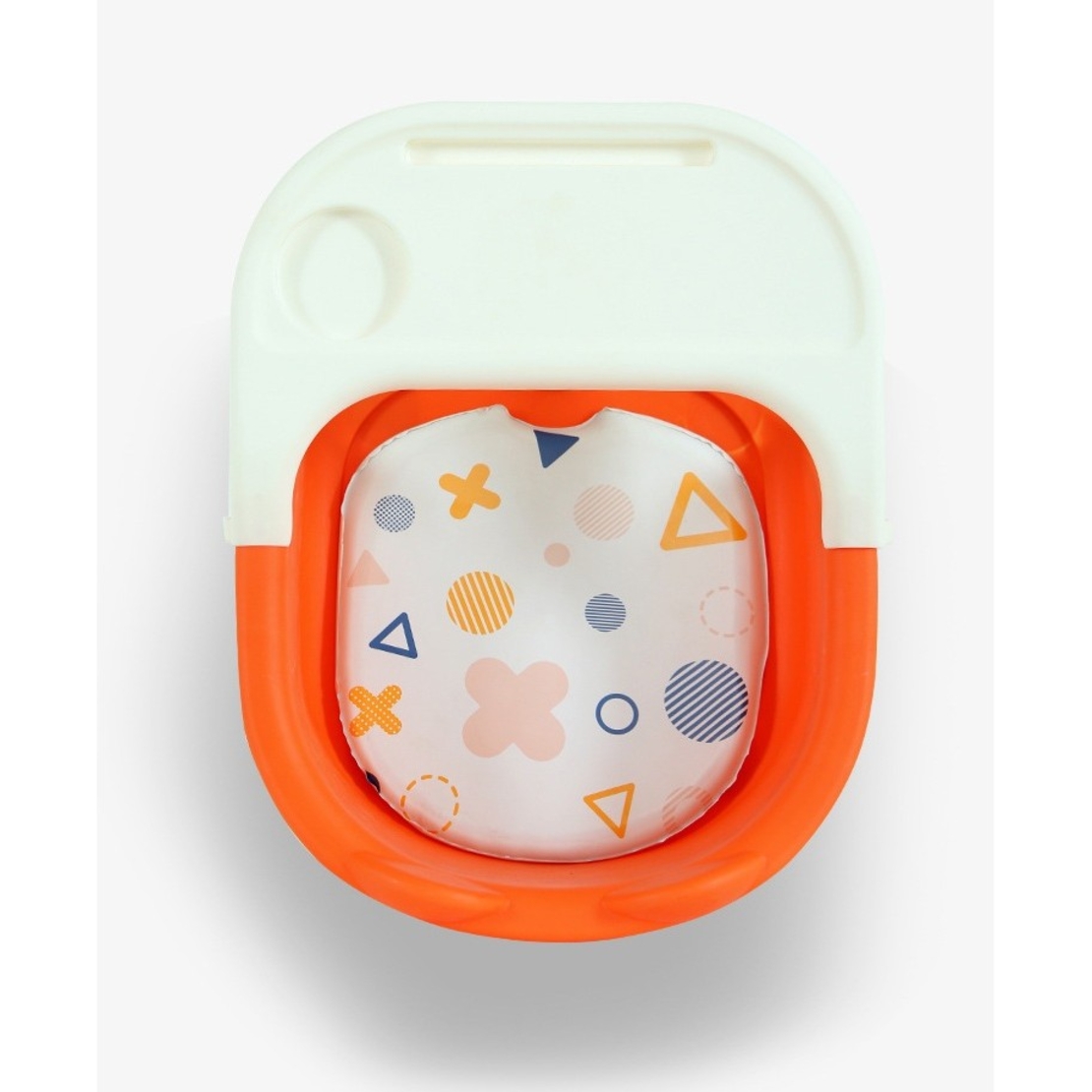 Scaun de Masa pentru Copii, Flippy, 2 in 1, Tavita Detasabila, Spatar Ergonomic, +6 Luni, Inaltime 36 cm, Portocaliu