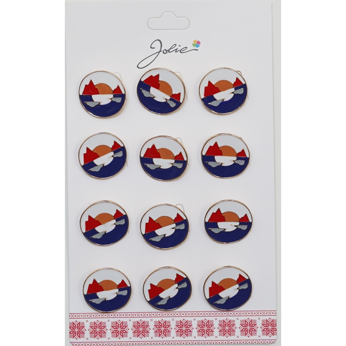 Set 12 Brose Martisor pentru Copii Soare Luna zi Noapte