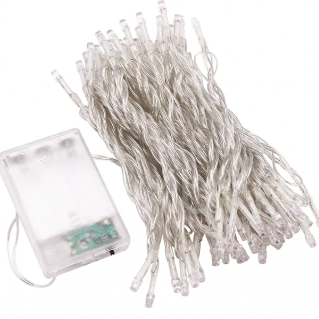 Instalatie de Craciun cu Baterii Fir Transparent  Tip Sir 5 m 50 LED -uri Mov