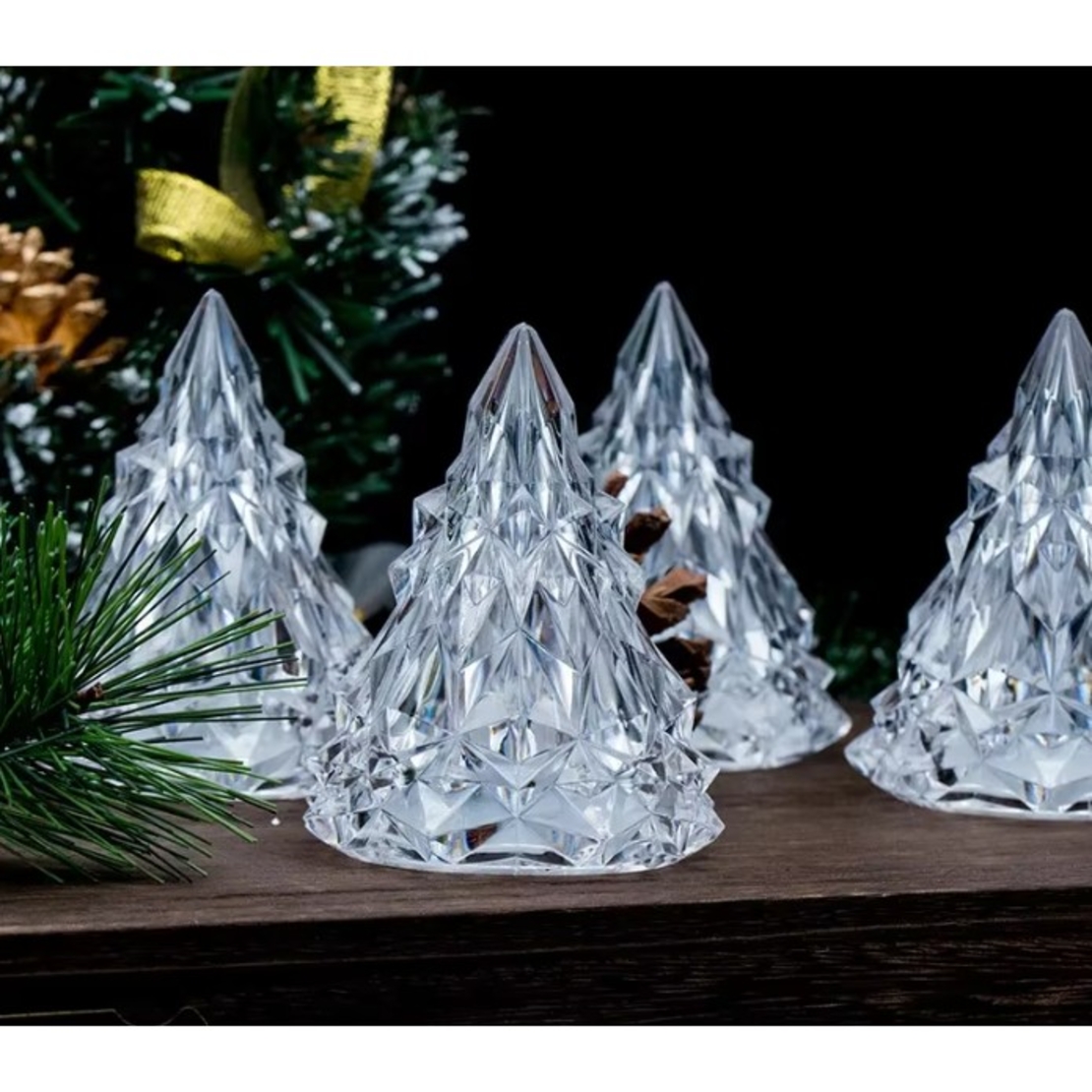 Lampa de Veghe, Flippy, Model IceBerg, cu Baterii, Lumina Rece, Transparent, 6.5x8 cm