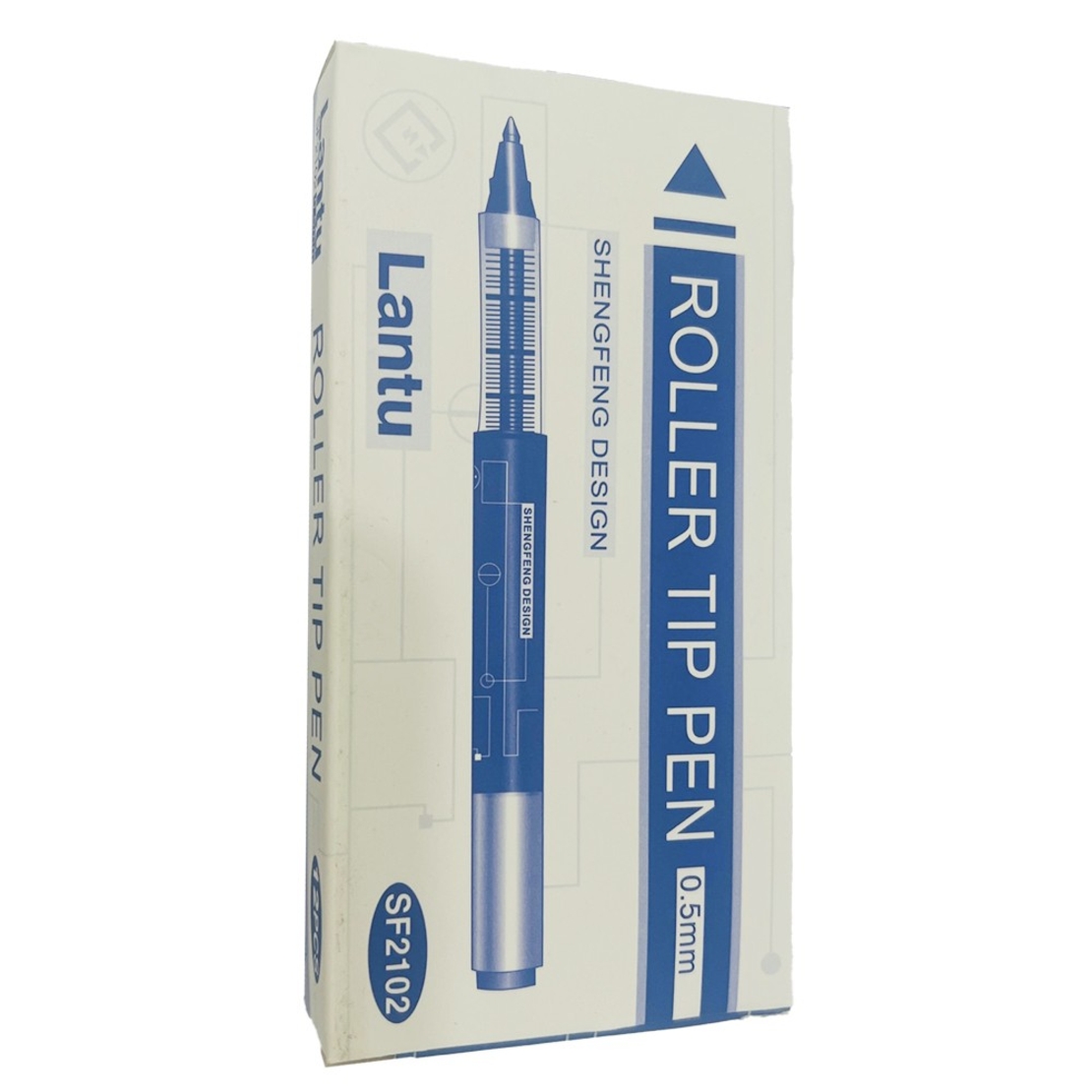 Set Pixuri Profesionale cu Bila, Flippy, pe Baza de Apa Set 12 bucati, Varf Ascutit de 0.5 mm, Pentru Scoala sau Birou, Albastru 