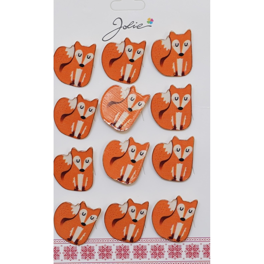 Set 12 Brose Martisor pentru Copii Vulpe Timida