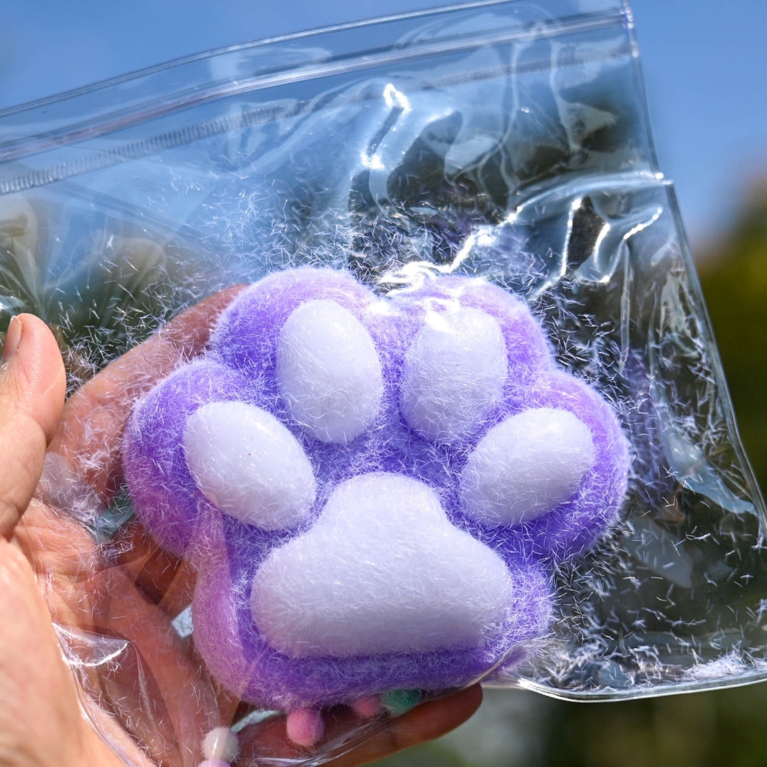 Jucarie Interactiva Squishy, Flippy, Model Cat Paw, Squeeze Pinch Family, Revenire Lenta, din TPR, +3 Ani, 7.5 cm, Textura Puf, Mov