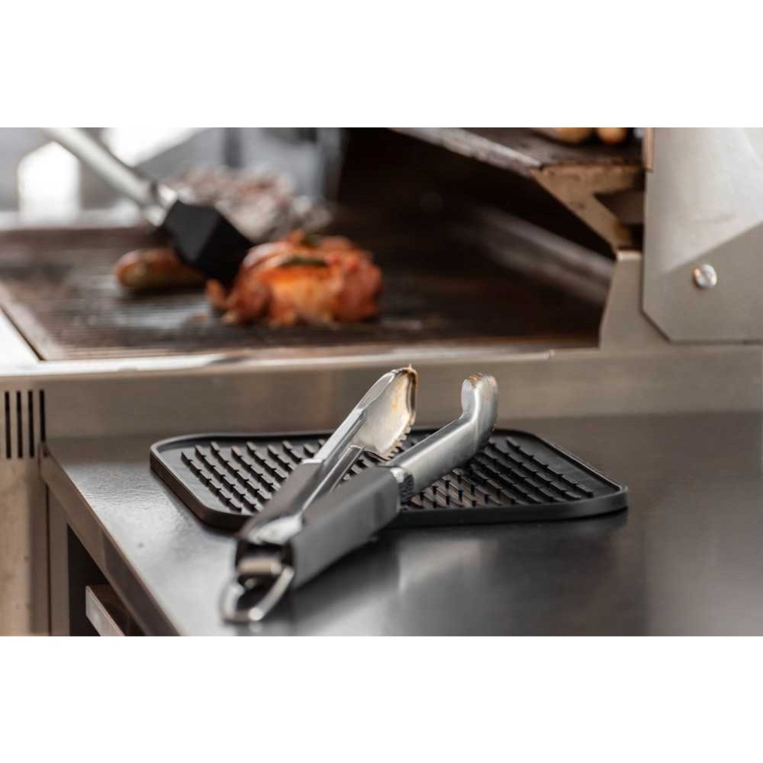 Covoras din Silicon pentru Scurgere Vase, Flippy, Uz Casnic, Rezistent la Temperaturi Ridicate, Izolator, 30x24 cm, Negru