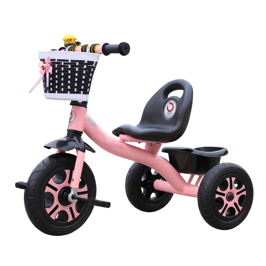 Tricicleta pentru Copii, Flippy, Tricicleta Model Mickey, Ghidon cu Cos pentru Depozitare, Varsta 1-5 Ani, 80 x 60 x 53 cm, Roz