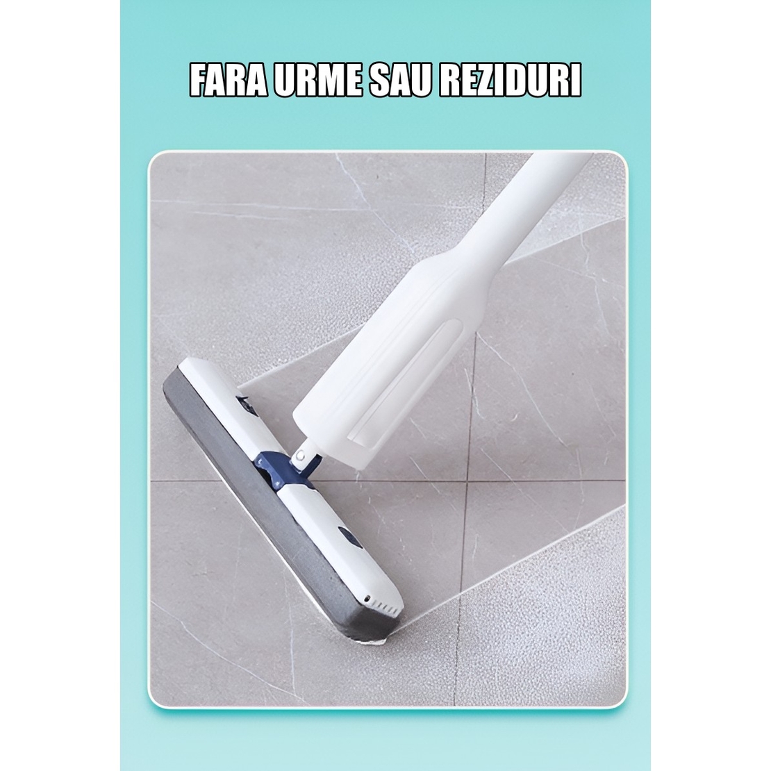 Set Mop Telescopic cu Galeata Pliabila, Flippy, Gri, 32 cm, Maner Reglabil 140 cm, Sistem de Stoarcere Usor si Eficient