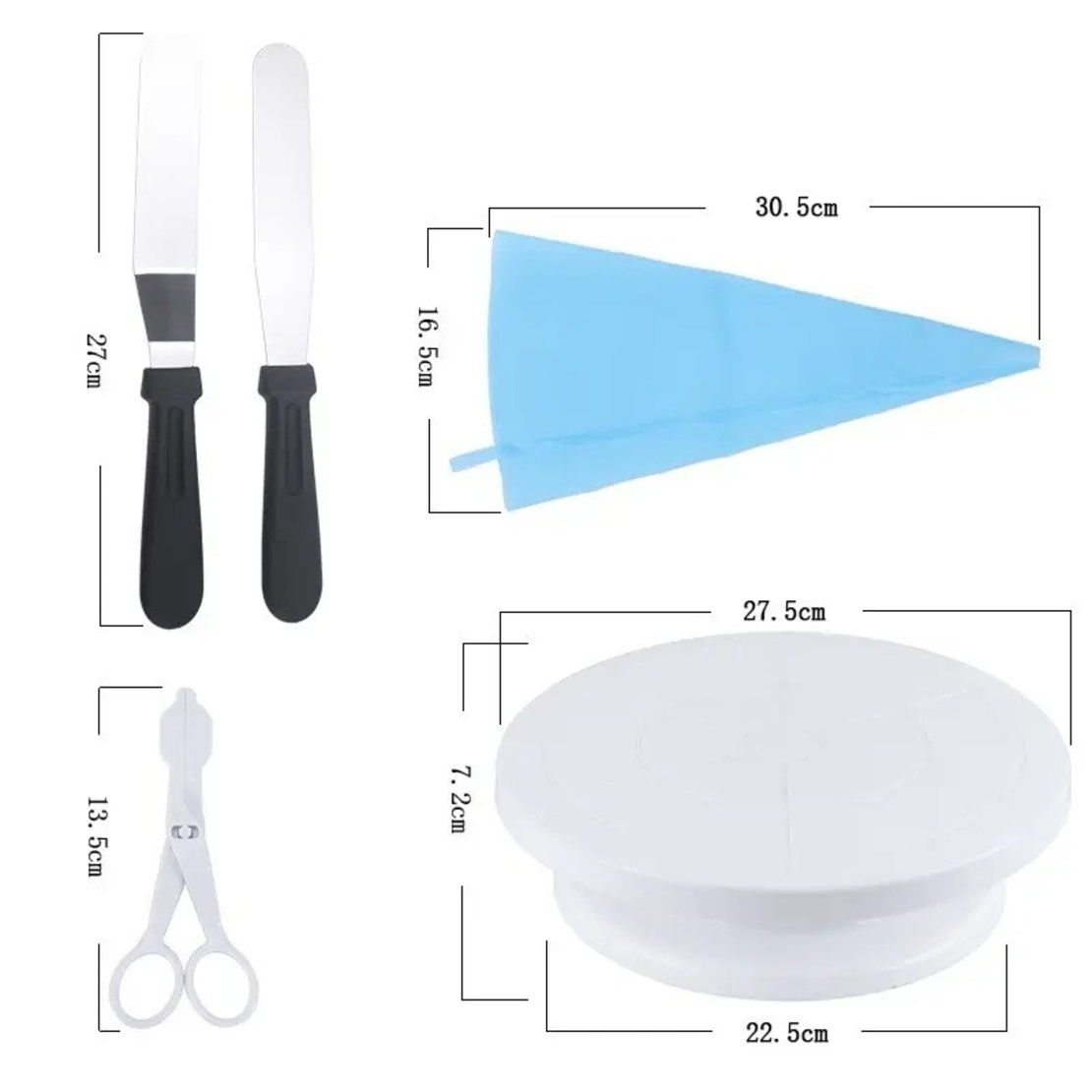 Set 70 Piese Ustensile pentru Ornare Prajituri, Flippy, din Plastic si Otel Inoxidabil, Multicolor