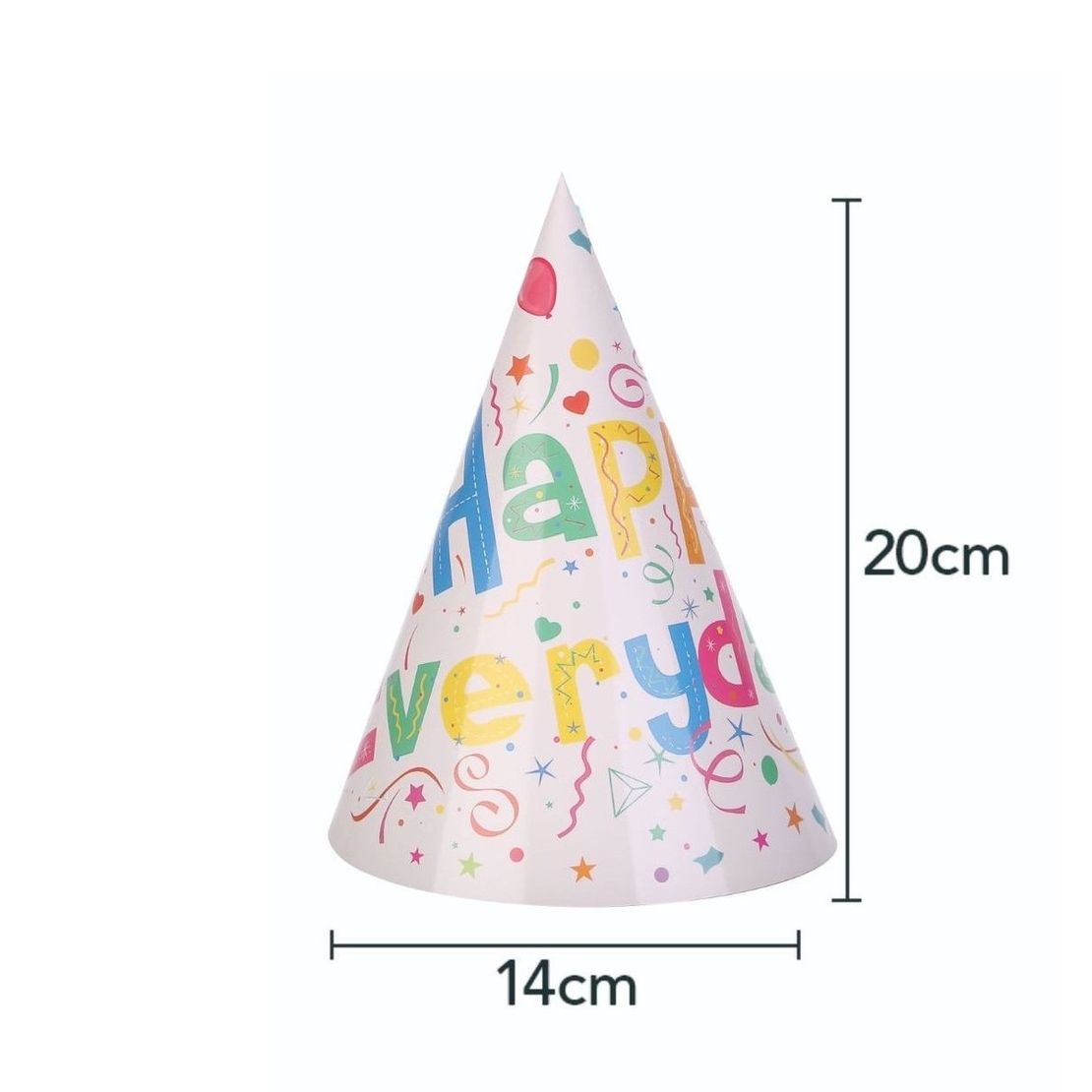 Set 6 Coifuri Happy Everyday, Flippy, pentru Petrecere, 20x14 cm, Multicolor