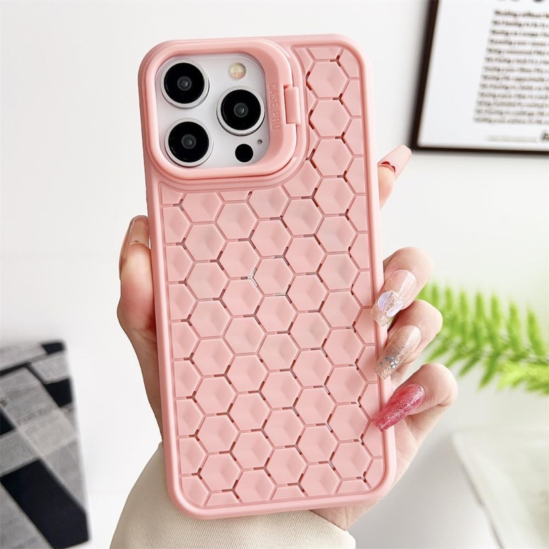 Husa de Protectie TPU, Flippy, pentru Apple iPhone 15 Pro Max, 3D Cube, cu Inel, Protectie Camera, Antisoc, Antizgariere, Antialunecare, Acoperire Completa, Roz