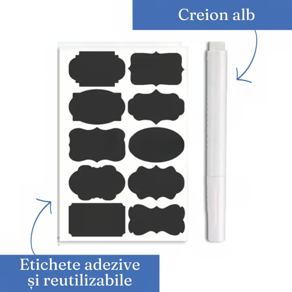 Set 7 Recipiente Organizare Alimente, Flippy, Inchidere Etansa, Etichete Reutilizabile, Cupe Masurare, 4 Dimensiuni Diferite, din Plastic Dur, Transparent