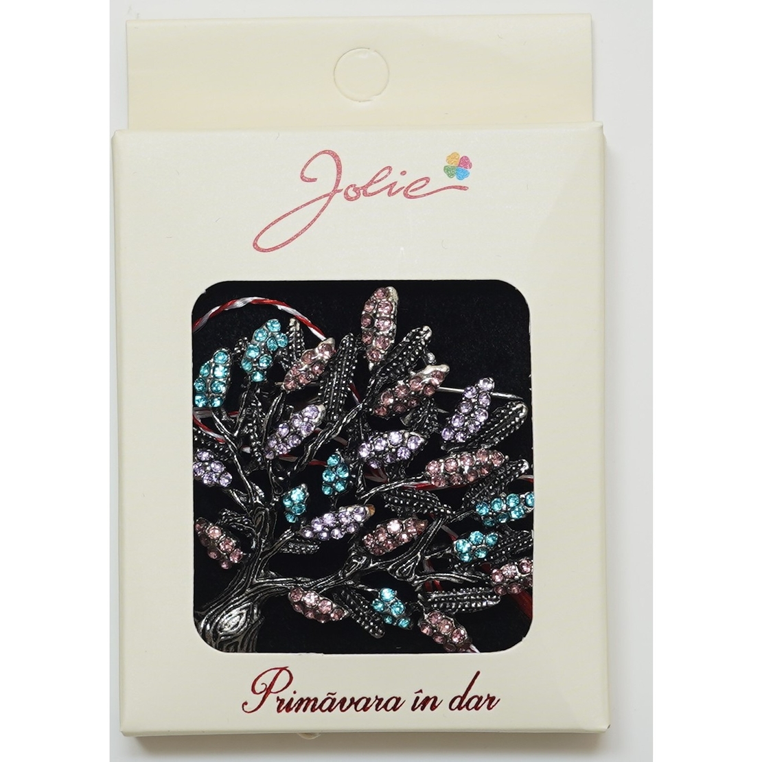 Martisor Brosa Medie, Multicolora, Dimensiune Brosa Aprox 5 cm, Material Metal, Model 2