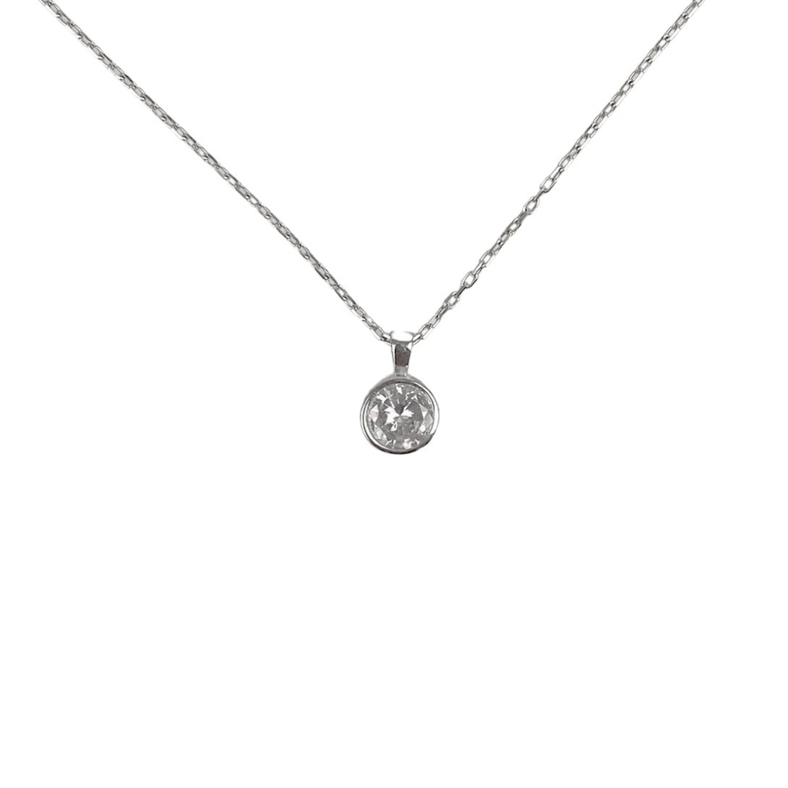 Colier Argint 925 cu Pandantiv Rotund 40 cm