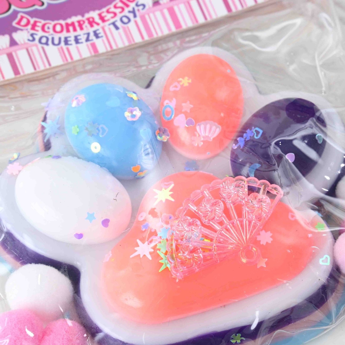 Jucarie Antistres Squishy, Flippy, cu Revenire Lenta, Squeeze Toys, Model Cat Paw, 12.5x10.5 cm, 220g, +3 Ani, din TPR, Model 1, Multicolor